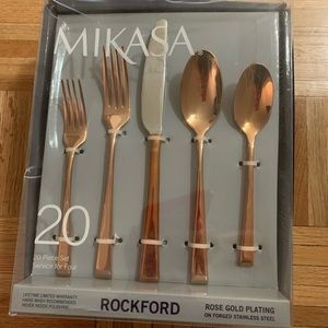 Mikasa Dining - Mikasa rose gold silverware set Mikasa Dining - Mikasa rose gold silverware set